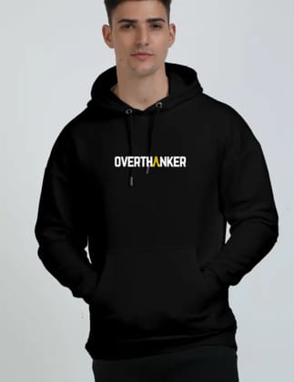 Overthanker - Unisex Oversized Hooded Sweatshirt Hoodie (Black)