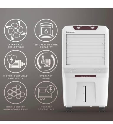 Crompton 40 L Room/Personal Air Cooler  (White, ACGC - MARVEL NEO40)