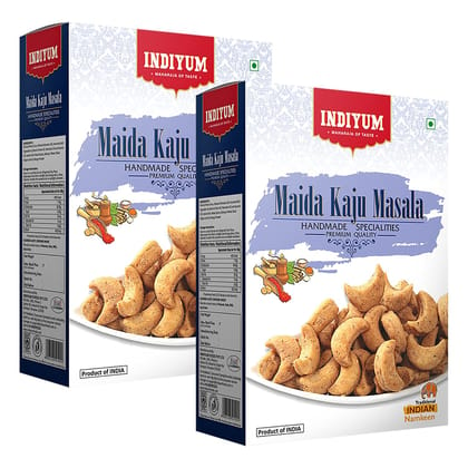 Indiyum Maida Namkeen Snack Maida Kaju Masala 400g Pack Of 2