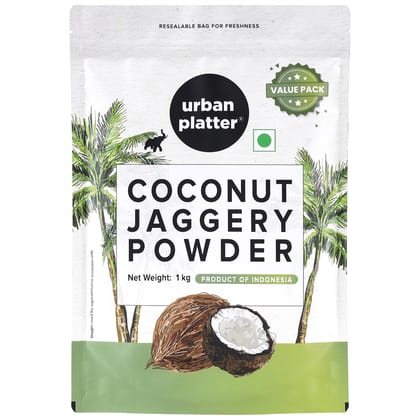 Urban Platter Coconut Jaggery Sugar Powder, 1Kg [Low GI | Rich in Minerals | Natural Sweetener]