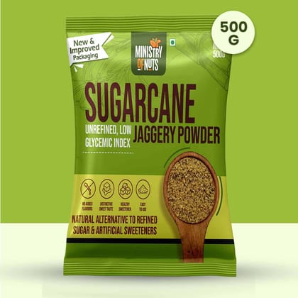 Ministry Of Nuts Sugarcane Jaggery Powder (500g) Traditional Sweetener/Additives and Preservative Free/Gur Powder/Chemical Free Sugar