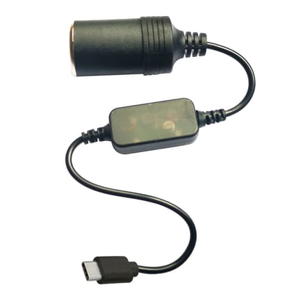USB C to Car Cigarette Lighter Cable Converter, USB Cigarette Lighter Adapter USB C Male to 12V Car Cigarette Lighter Socket Female Converter Cable 3.9Ft 1.2M