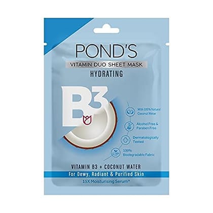 Ponds Hydrating Sheet Mask (Vitamin B3 + Coconut Water)