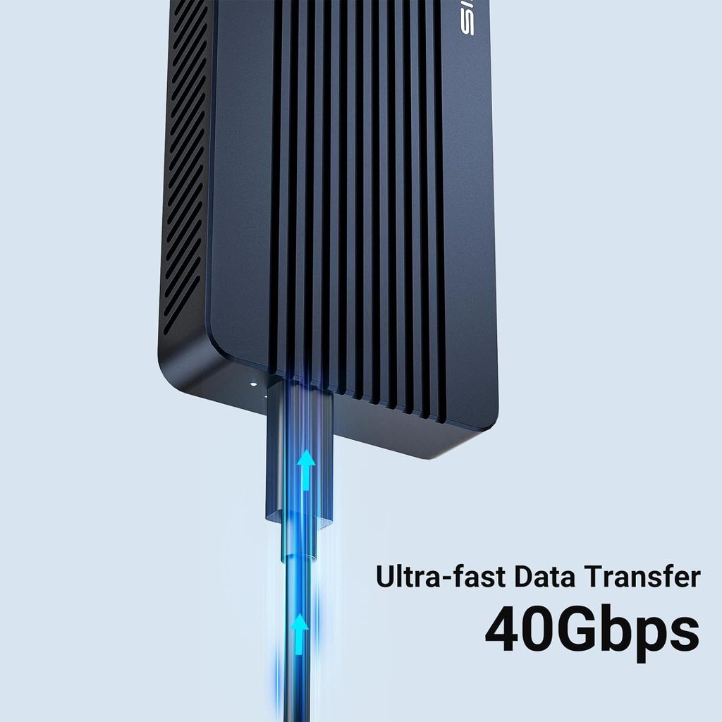 ACASIS 40Gbps M.2 NVMe SSD Enclosure, TBU405M1 for M1 M2 Pro/Max, Compatible with Thunderbolt 3/4, USB4/3.2/3.1/3.0/2.0, Support SSD Size 2280 B+M M-Key, TBU405 M1