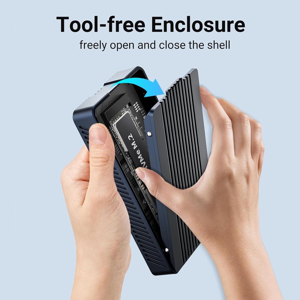 ACASIS 40Gbps M.2 NVMe SSD Enclosure, TBU405M1 for M1 M2 Pro/Max, Compatible with Thunderbolt 3/4, USB4/3.2/3.1/3.0/2.0, Support SSD Size 2280 B+M M-Key, TBU405 M1