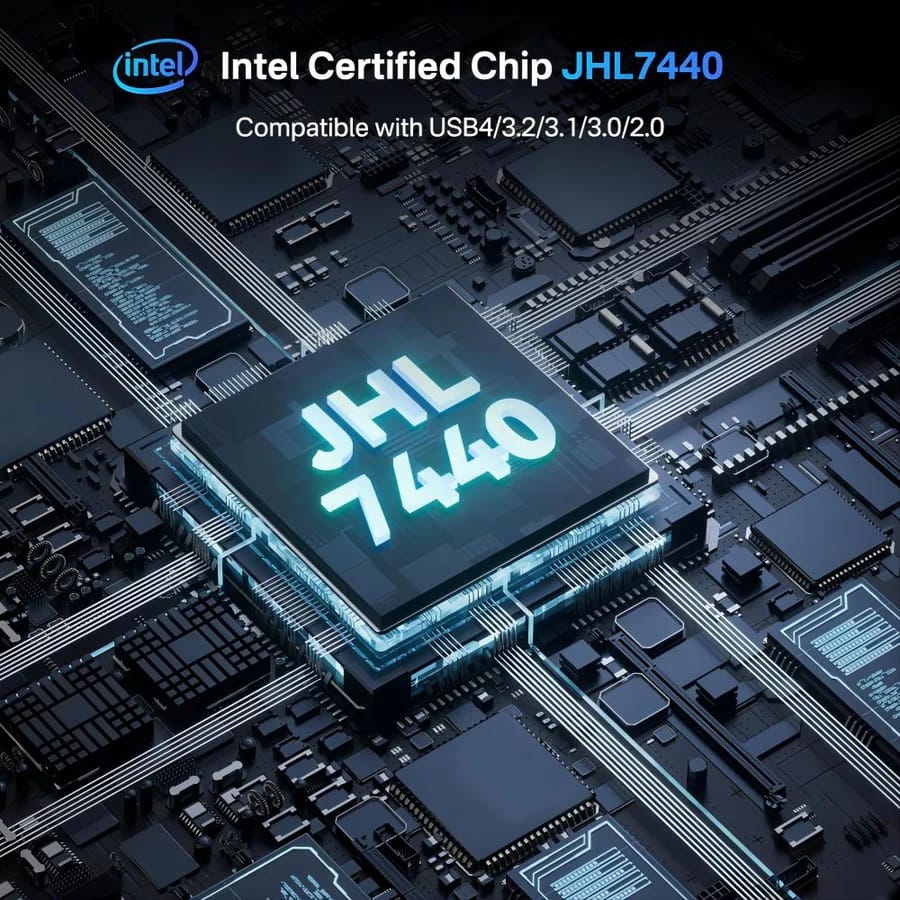 ACASIS 40Gbps M.2 NVMe SSD Enclosure, TBU405M1 for M1 M2 Pro/Max, Compatible with Thunderbolt 3/4, USB4/3.2/3.1/3.0/2.0, Support SSD Size 2280 B+M M-Key, TBU405 M1