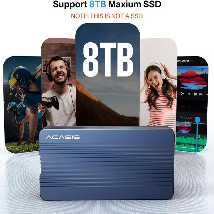 ACASIS 40Gbps M.2 NVMe SSD Enclosure, TBU405M1 for M1 M2 Pro/Max, Compatible with Thunderbolt 3/4, USB4/3.2/3.1/3.0/2.0, Support SSD Size 2280 B+M M-Key, TBU405 M1