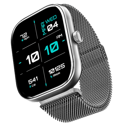boAt Wave Sigma | Smartwatch with 2.01" (5.10cm) HD Display, BT Calling, Powered by Crest+ OS, 700+ Active Modes Silver Metal