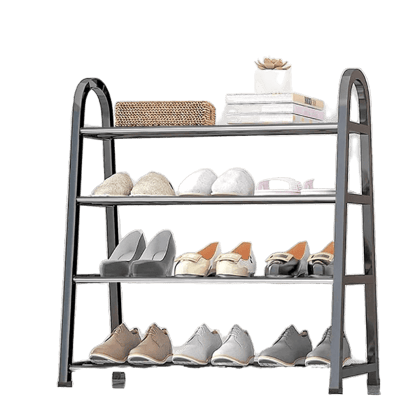 Tier Shoe 4 Rack Detachable Open Book Shelf Metal Storage Holder Organizer