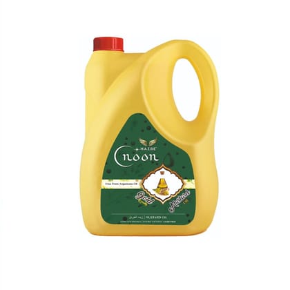 Hazbe Noon Premium Yellow Mustard Oil, 5 Litres