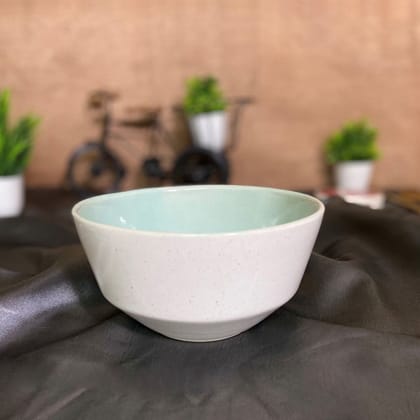 Ceramic Dining Sprinkle Off-white &amp; Green ceramic Serving Bowl