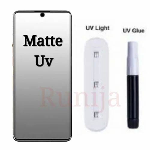 Runija Matte Uv Tempered Glass For Edge Mobile