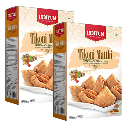 Indiyum Maida Namkeen Snack Tikhoni Mathi 300g Pack Of 2