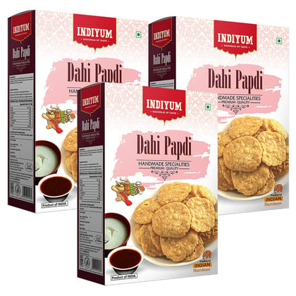 Indiyum Maida Namkeen Snack Dahi Pappdi 250g Pack Of 3