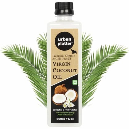 Urban Platter Virgin Coconut Oil, 500ml/17oz [All Natural, Cold-Pressed and Pure]