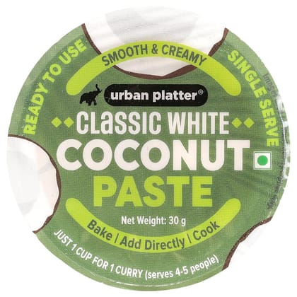 Urban Platter Classic White Coconut Paste, 30g (Ready to Eat | Single Serve | Unroasted)