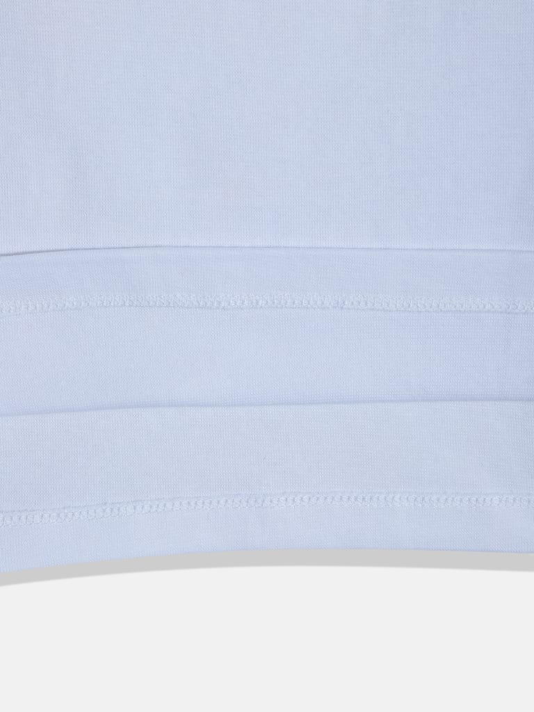 Girls White Pure Cotton Solid Vest T Shirt