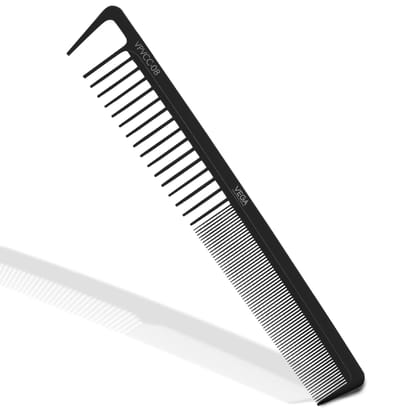 Vega Professional Wide Cutting Comb (Carbon Anti-Static Black Line Hair Comb)(VPVCC-08)