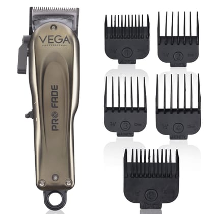 VEGA Professional Pro Fade Hair Clipper with 180 mins Runtime, (VPPHC-05), Gold
