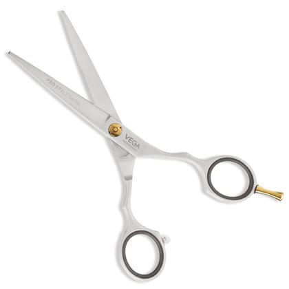 Vega Professional Pro Style Satin 6" Silver line Hairdressing Scissor(VPMSC-11)