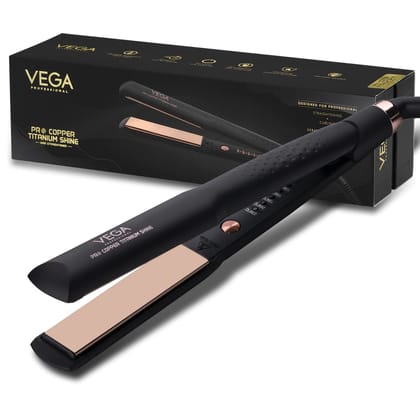 VEGA Professional Pro Copper Titanium Shine with Copper Titanium 3D Floating Plates, Adjustable Temperature, (VPMHS-07)