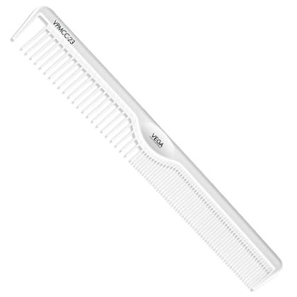 Vega Professional Dressing Comb (Carbon Anti-Static White Line Hair Comb)(VPMCC-23)
