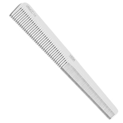Vega Professional Barber Comb (Carbon Anti-Static White Line Hair Comb)(VPMCC-16)