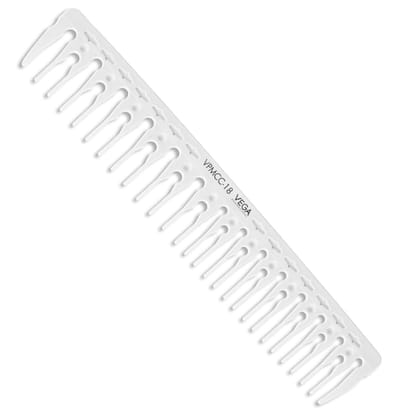 Vega Professional Styling Comb (Carbon Anti-Static White Line Hair Comb)(VPMCC-18)
