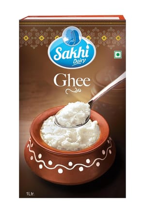 Desi Sakhi Ghee With Rich Aroma, Pure Danedar Ghee- (1 litre)