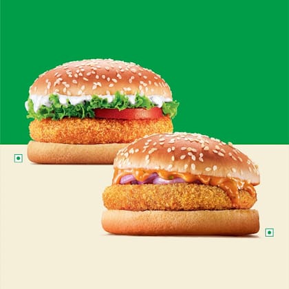 BK Veggie Burger + Crispy Veg Burger