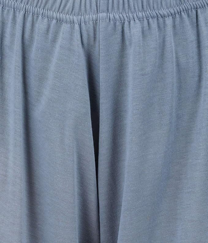 Women's Rayon Solid Soft Palazzo Pants Trousers Combo -2 Pieces