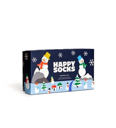 Happy Socks Pack of 3 Snowman Socks Gift Set