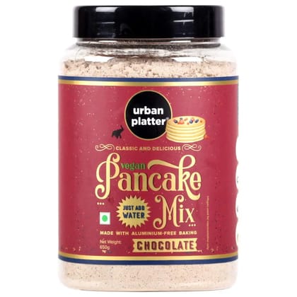 Urban Platter Chocolate Pancake Mix, 650g [Goodness of Millets, Wheat Free, Just Add Water]
