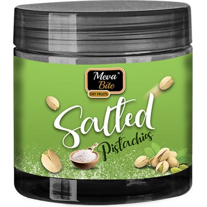 MEVABITE Roasted and Salted Organic Pistachios Jar | 100% Pure and Organic Dry Fruit and Nuts | 100% & Gluten Free | Super Crunchy & Delicious | Rich in Proteins, Nutrients, Fiber & Vitamins (200Gram)