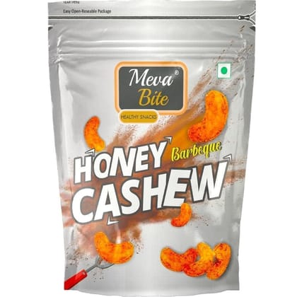 MevaBite Nutricious & Delicious Honey Barbeque Cashews | Honey Roasted Cashew Nuts | Honey Coasted Roasted Cashews | Crispy Dry Honey Flavoured Kaju | 200 Grams Zipper Pack