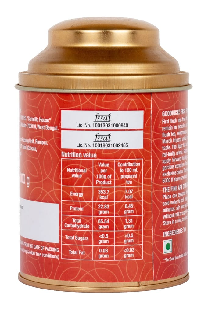 400g 1st Flush Darjeeling Tea - (Mim, Makaibari, Happy Valley & Goodricke Tea Gardens) - 100g per caddy