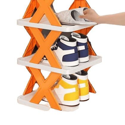 5 Layer Shoes Stand, Shoe Tower Rack Suitable for Small Spaces, Closet, Small Entryway, Easy Assembly and Stable in Structure, Corner Storage Cabinet for Saving Space