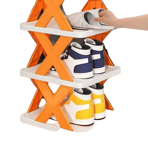 5 Layer Shoes Stand, Shoe Tower Rack Suitable for Small Spaces, Closet, Small Entryway, Easy Assembly and Stable in Structure, Corner Storage Cabinet for Saving Space