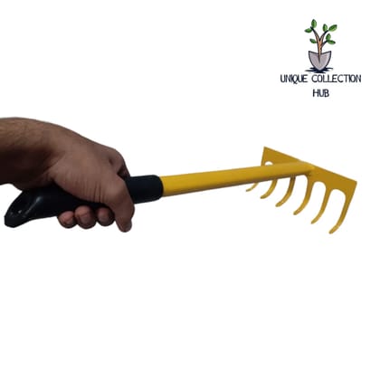 6 Teeth Garden Rake with Handle Gardening tools