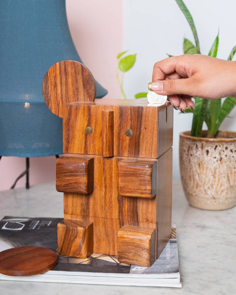 Wooden Coin Storage | Wooden Piggy Bank | Piggy Bank Koala - Stationery | Buy online on ZillyBuy