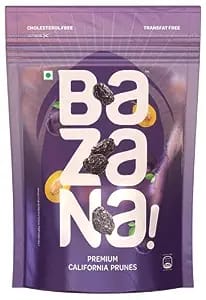 Bazana Premium Californian  Prunes - 210g | Dried Plums Superfood | Antioxidant-Rich Nutrient Powerhouse - Delicious and Nourishing
