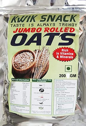 KWIK SNACK (OTT31-Oats) JUMBO ROLLED OATS 100% Whole Grain (200g)