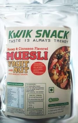 Kwik snack EXOTIC Honey Coated MUSELI with Almonda Cranberries, Pumpkin Seeds, Fruits & Nuts (150 GM)