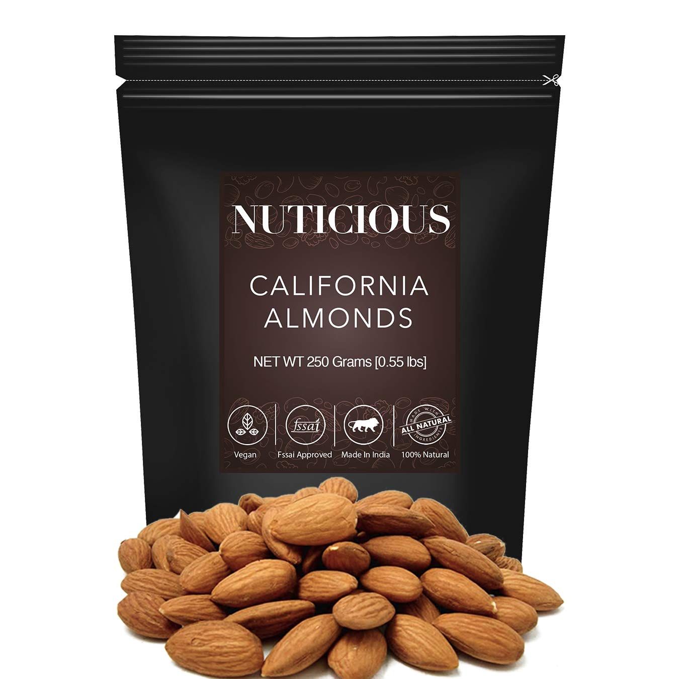 NUTICIOUS California Almonds Badam -200 g