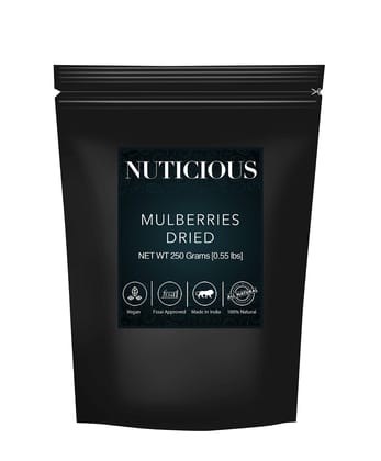 NUTICIOUS All Natural Dried Mulberrries -250 gm