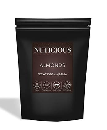 Nuticious Whole Premium Almonds/Badam-450 gm