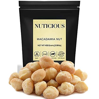 Nuticious Exotic Macadamia Nuts-450 gm Dry fruits,Nuts