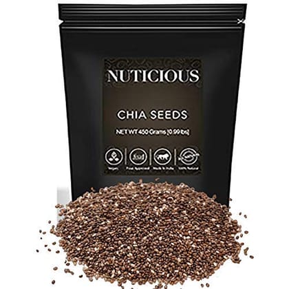 Nuticious Organic Chia Seeds 450 G