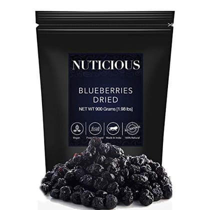 NUTICIOUS Dried whole Blueberries-900 gm