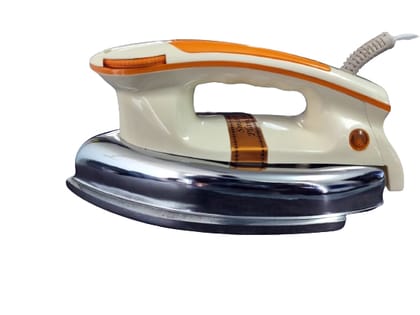 MyChetan Smart Plancha 3710 Heavy Weight 750-Watt Automatic Dry Iron, 1.9 Kg, 750 Watt Press, Quick Heat Up, Heavy on Creases, Gentle on Fabrics, Easy Grip (Vanila)